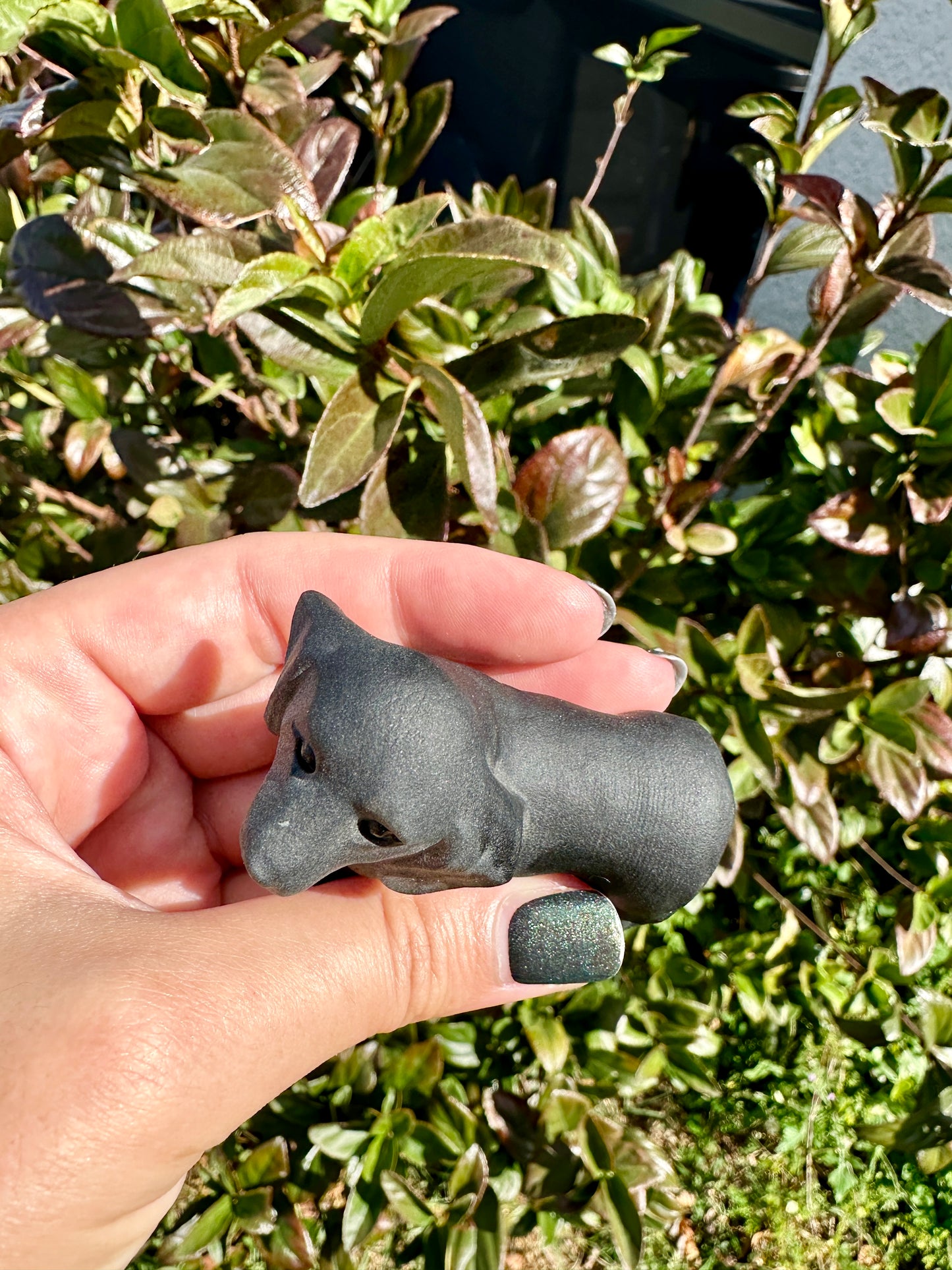 Black Obsidian Dachshund Dog Figurine, Unique Gemstone Dog Statue, Healing Crystal Doxie Sculpture, Perfect Pet Lover Gift