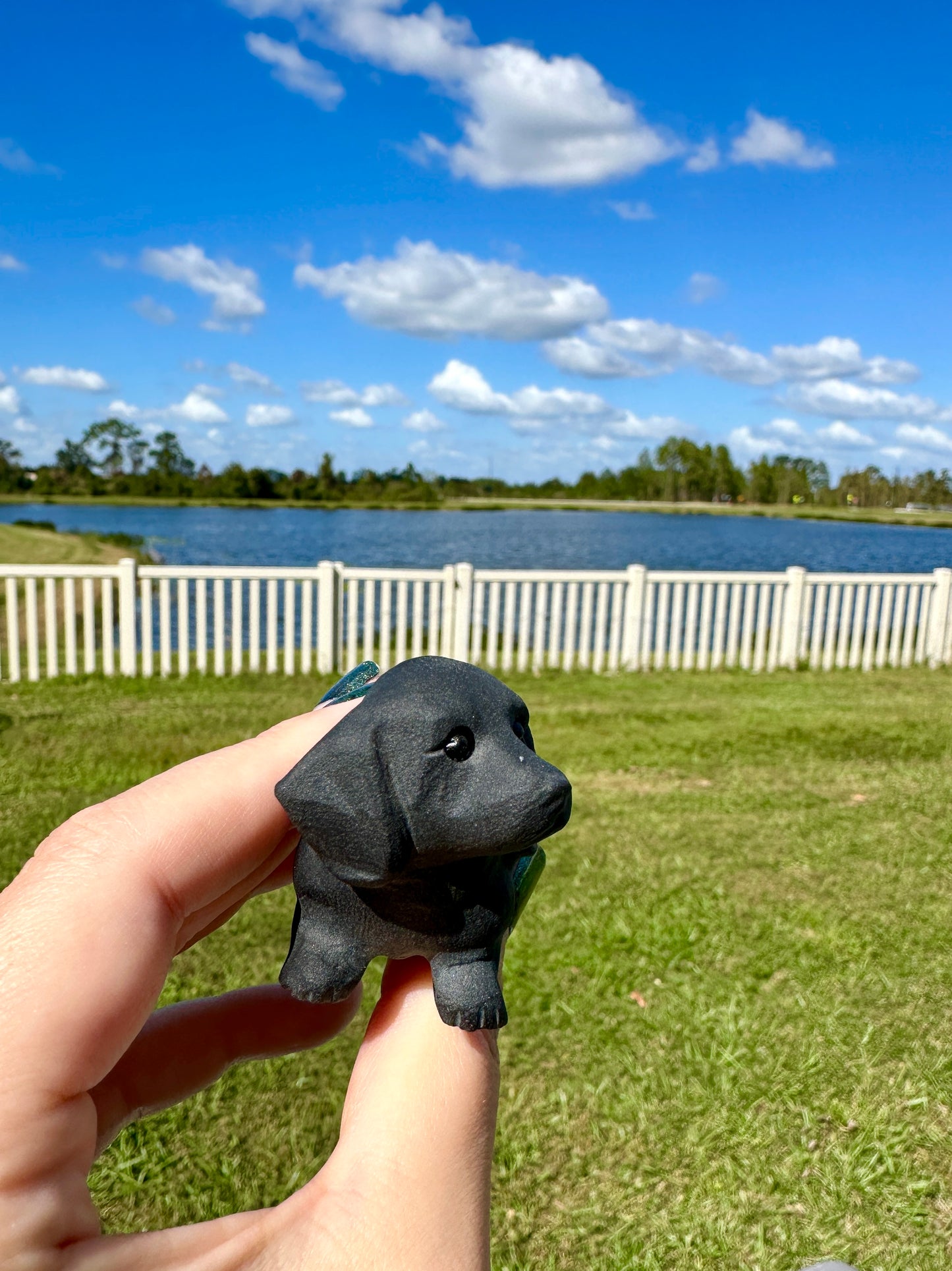 Black Obsidian Dachshund Dog Figurine, Unique Gemstone Dog Statue, Healing Crystal Doxie Sculpture, Perfect Pet Lover Gift