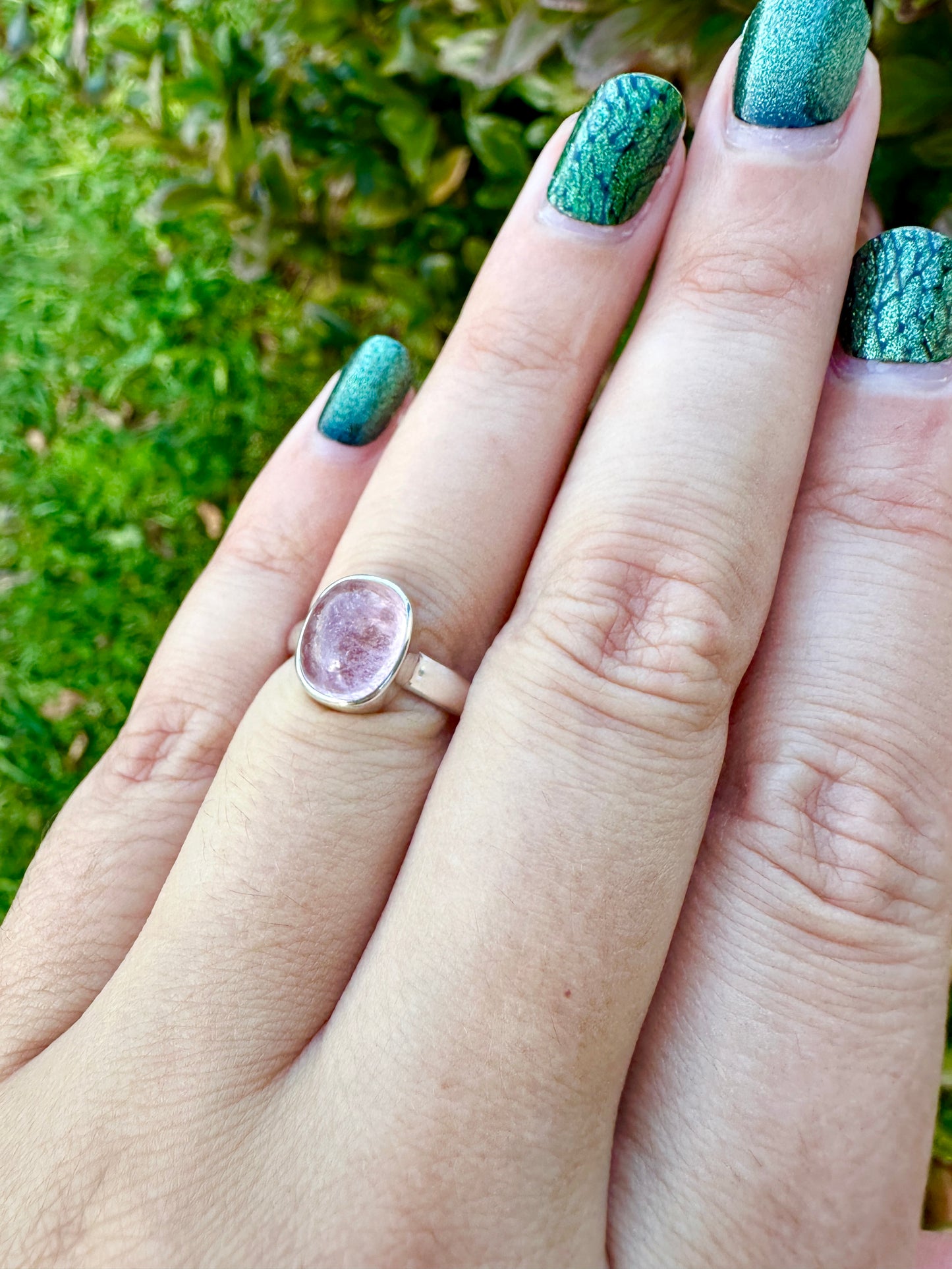 Sterling Silver Morganite Ring Size 6, Elegant Morganite Engagement Ring, Delicate Pink Gemstone Ring, Perfect Anniversary Gift