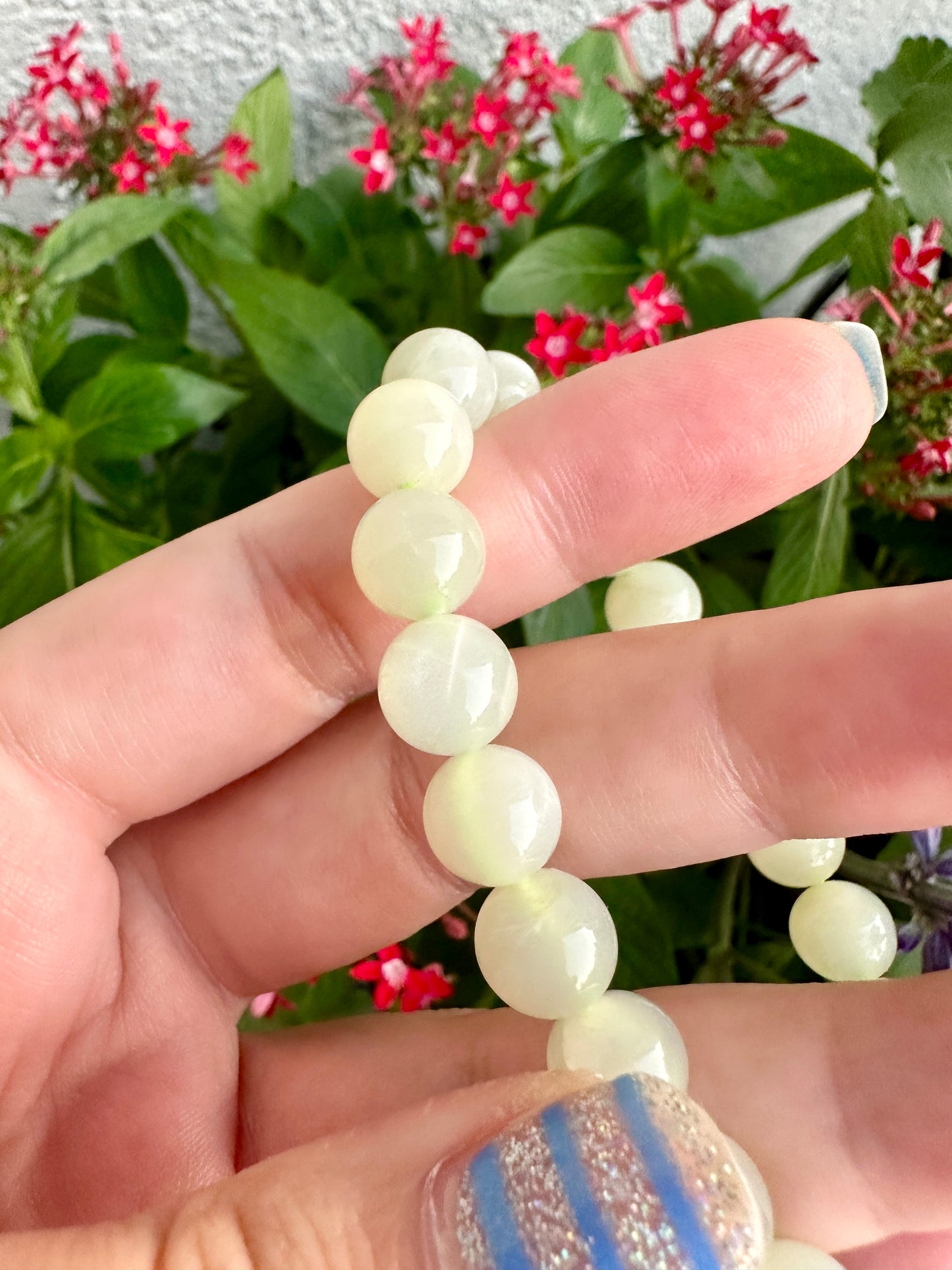 Green Moonstone Beaded Bracelet - Radiate Serenity and Feminine Energy, Perfect for Enhancing Intuition and Emotional Balance, Ideal for Daily Wear