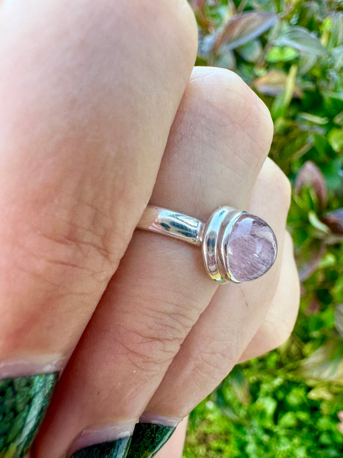 Sterling Silver Morganite Ring Size 6, Elegant Morganite Engagement Ring, Delicate Pink Gemstone Ring, Perfect Anniversary Gift