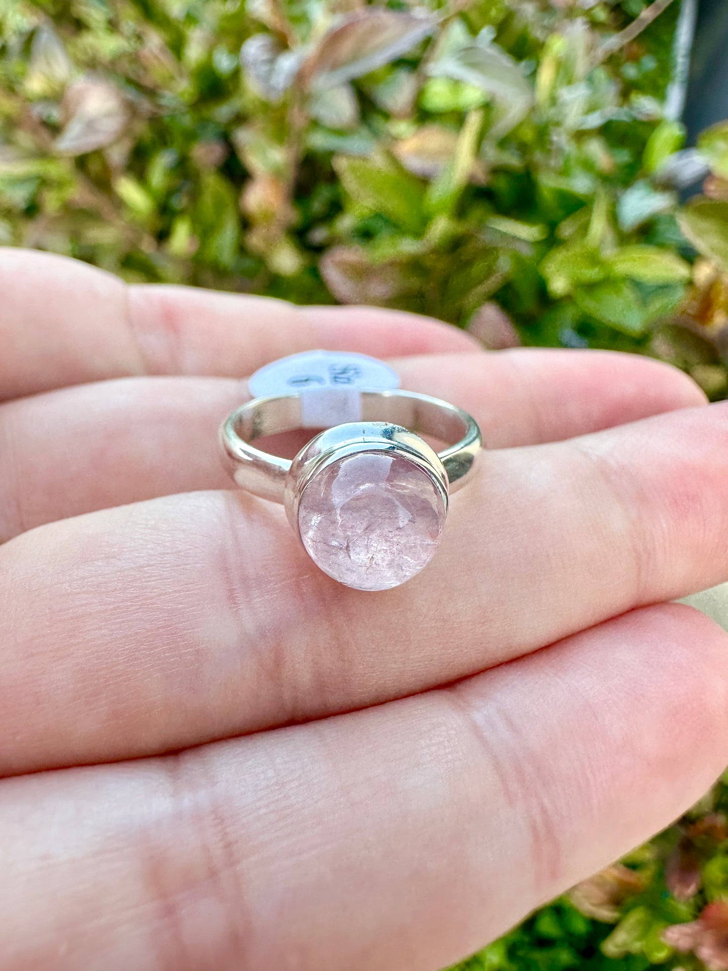 Sterling Silver Morganite Ring Size 6, Elegant Morganite Engagement Ring, Delicate Pink Gemstone Ring, Perfect Anniversary Gift