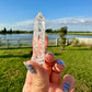 Crackle Quartz Tower - Energizing Crystal Point for Amplifying Intentions and Cleansing Spaces, Perfect for Meditation and Home Decor