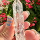 Crackle Quartz Tower - Energizing Crystal Point for Amplifying Intentions and Cleansing Spaces, Perfect for Meditation and Home Decor