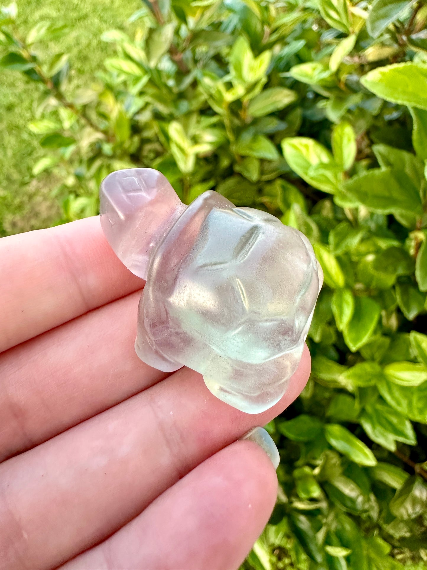 Fluorite Turtle Carving - Handcrafted Gemstone Sculpture for Healing & Protection, Unique Crystal Turtle Decor, Serene Energy Companion