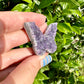 Uruguayan Amethyst Druzy Butterfly - Captivating Gemstone Art for Tranquility and Spiritual Awakening, Perfect for Collectors and Home Decor