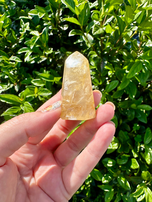 Golden Healer Quartz Tower - A Beacon of Healing and Vitality, Perfect for Energy Work and Aesthetic Decor