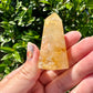 Golden Healer Quartz Tower - A Beacon of Healing and Vitality, Perfect for Energy Work and Aesthetic Decor