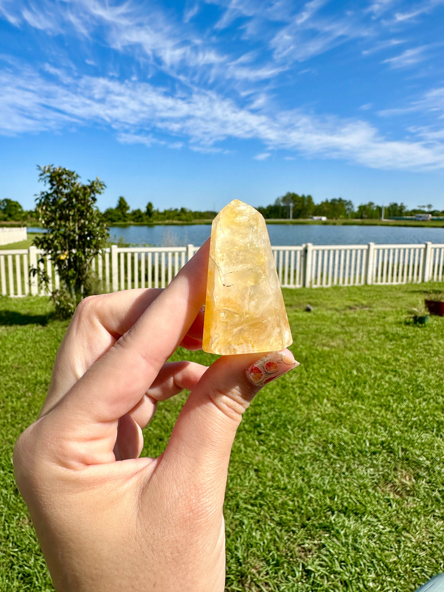 Golden Healer Quartz Tower - A Beacon of Healing and Vitality, Perfect for Energy Work and Aesthetic Decor