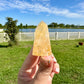 Golden Healer Quartz Tower - A Beacon of Healing and Vitality, Perfect for Energy Work and Aesthetic Decor