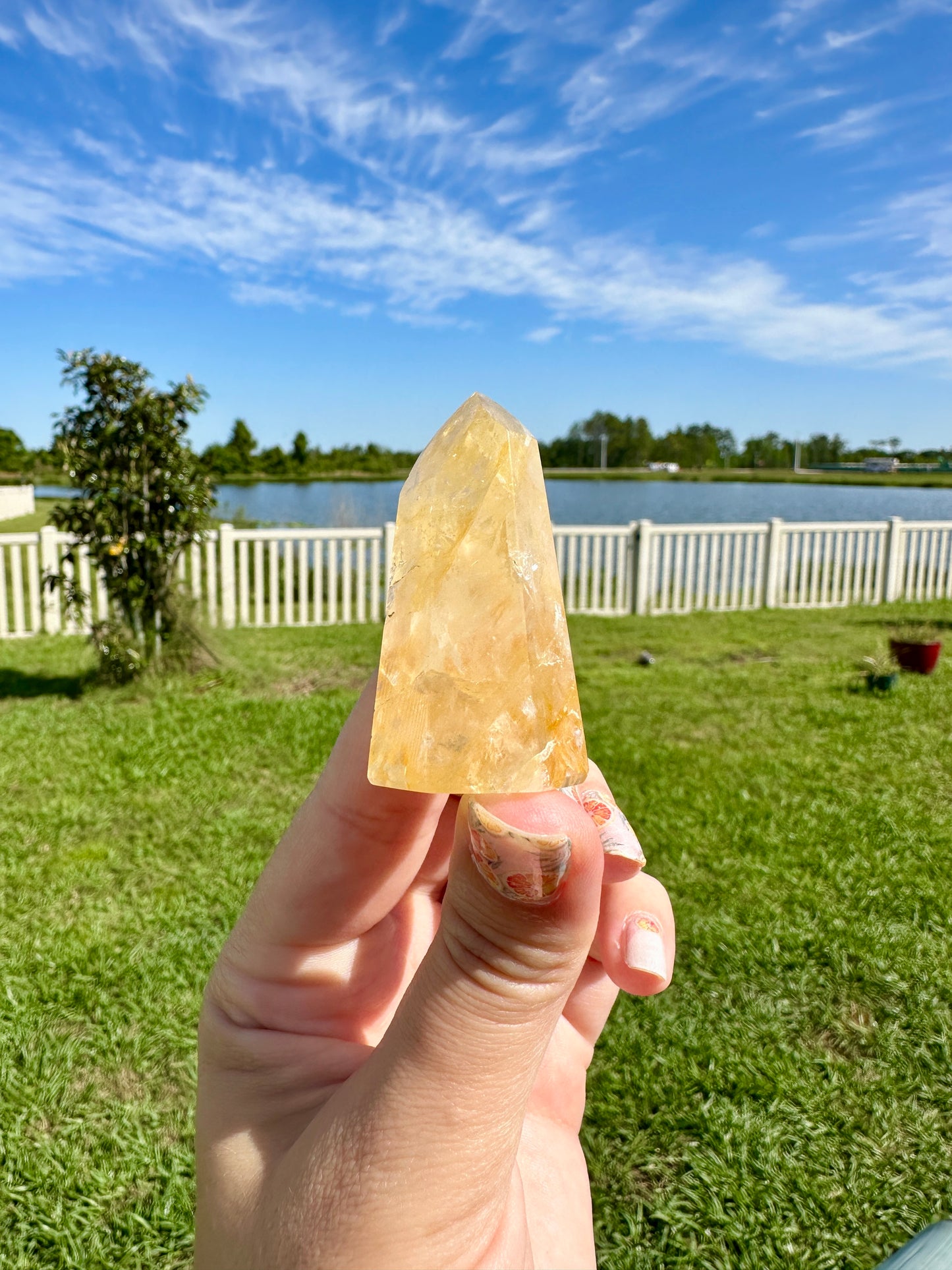 Golden Healer Quartz Tower - A Beacon of Healing and Vitality, Perfect for Energy Work and Aesthetic Decor