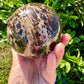 Stunning Black Opal Sphere: Captivating Home Decor, Unique Gemstone Ball, Perfect for Collection or Gifting, Mystical Energy Crystal