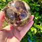 Stunning Black Opal Sphere: Captivating Home Decor, Unique Gemstone Ball, Perfect for Collection or Gifting, Mystical Energy Crystal