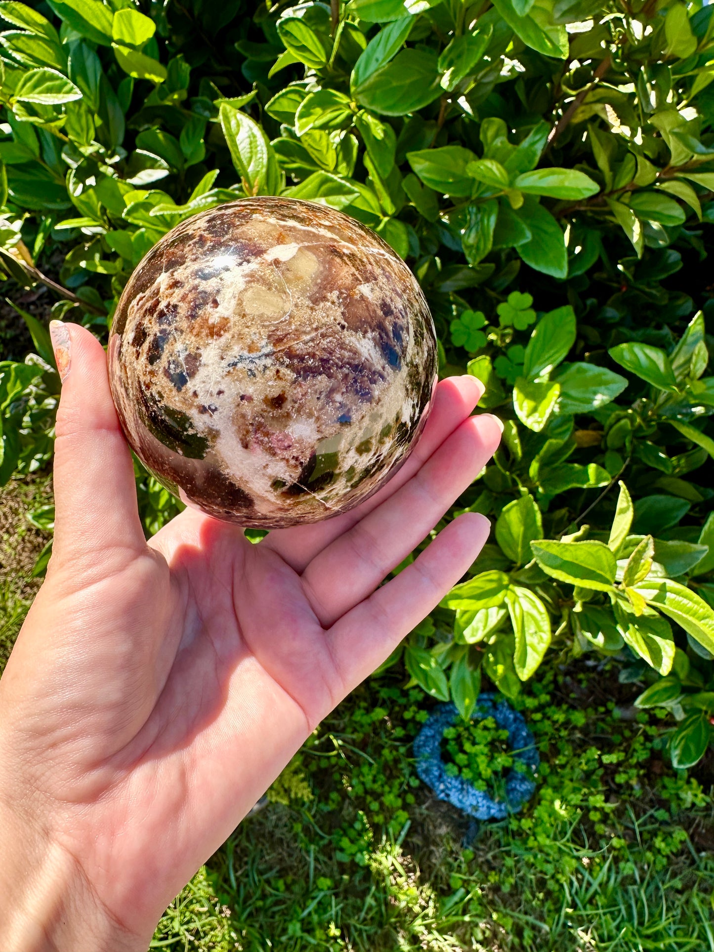 Stunning Black Opal Sphere: Captivating Home Decor, Unique Gemstone Ball, Perfect for Collection or Gifting, Mystical Energy Crystal