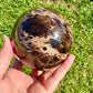 Stunning Black Opal Sphere: Captivating Home Decor, Unique Gemstone Ball, Perfect for Collection or Gifting, Mystical Energy Crystal