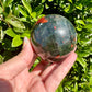 Stunning African Bloodstone Sphere: Exquisite Hand-Picked Gemstone for Healing, Meditation, and Home Decor – Perfect Spiritual Gift