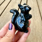 Black Obsidian Squirrel Figurine, Healing Crystal Squirrel Statue, Unique Gemstone Animal Sculpture, Perfect Gift for Nature Lovers