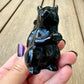 Black Obsidian Squirrel Figurine, Healing Crystal Squirrel Statue, Unique Gemstone Animal Sculpture, Perfect Gift for Nature Lovers