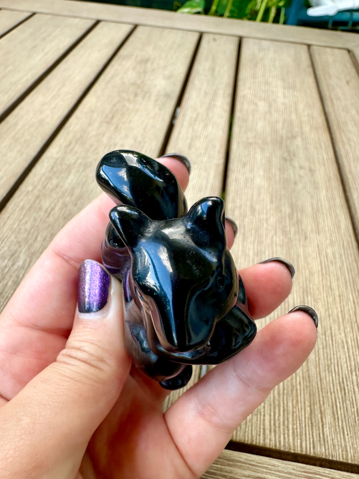 Black Obsidian Squirrel Figurine, Healing Crystal Squirrel Statue, Unique Gemstone Animal Sculpture, Perfect Gift for Nature Lovers