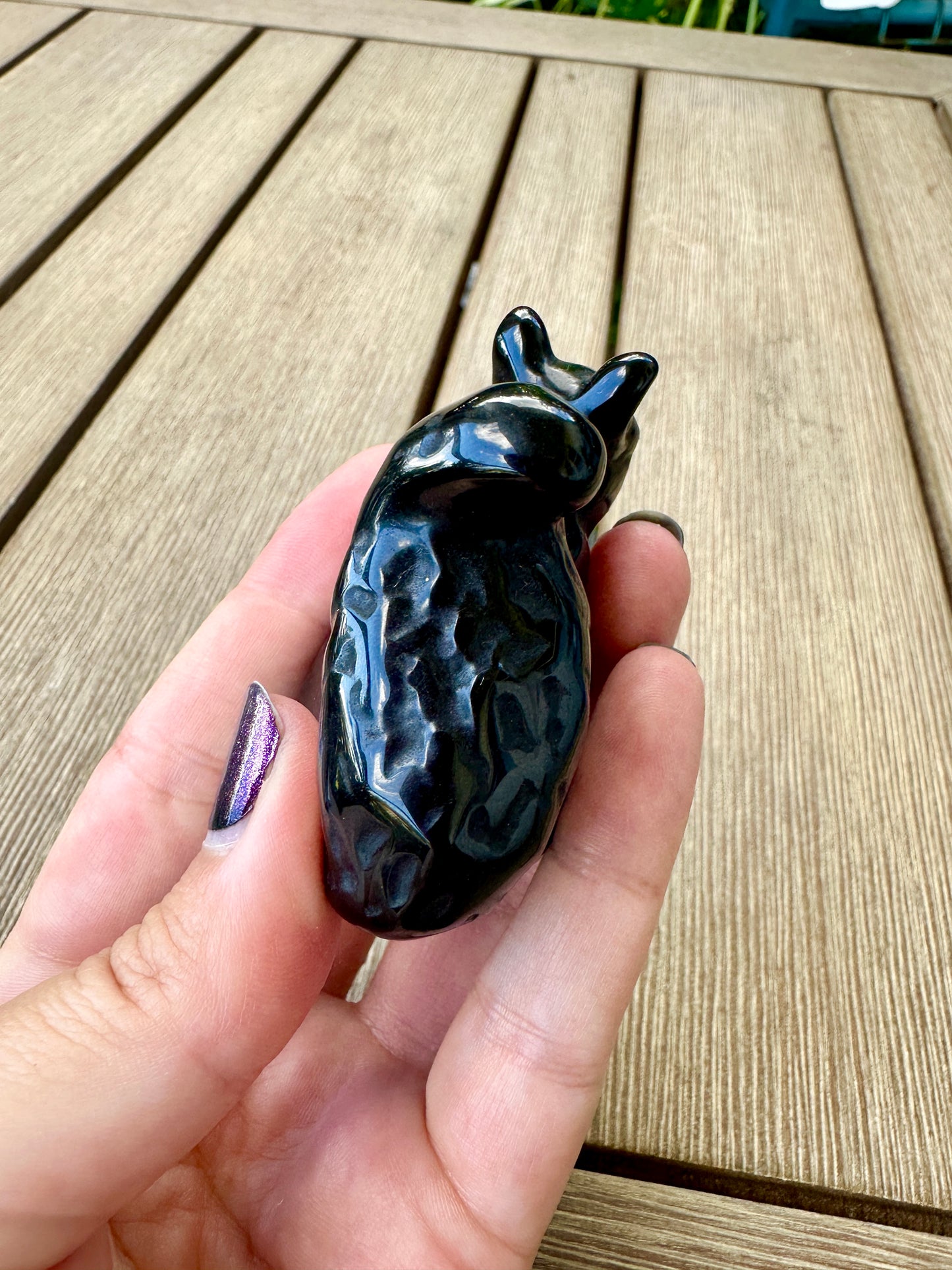 Black Obsidian Squirrel Figurine, Healing Crystal Squirrel Statue, Unique Gemstone Animal Sculpture, Perfect Gift for Nature Lovers