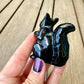 Black Obsidian Squirrel Figurine, Healing Crystal Squirrel Statue, Unique Gemstone Animal Sculpture, Perfect Gift for Nature Lovers