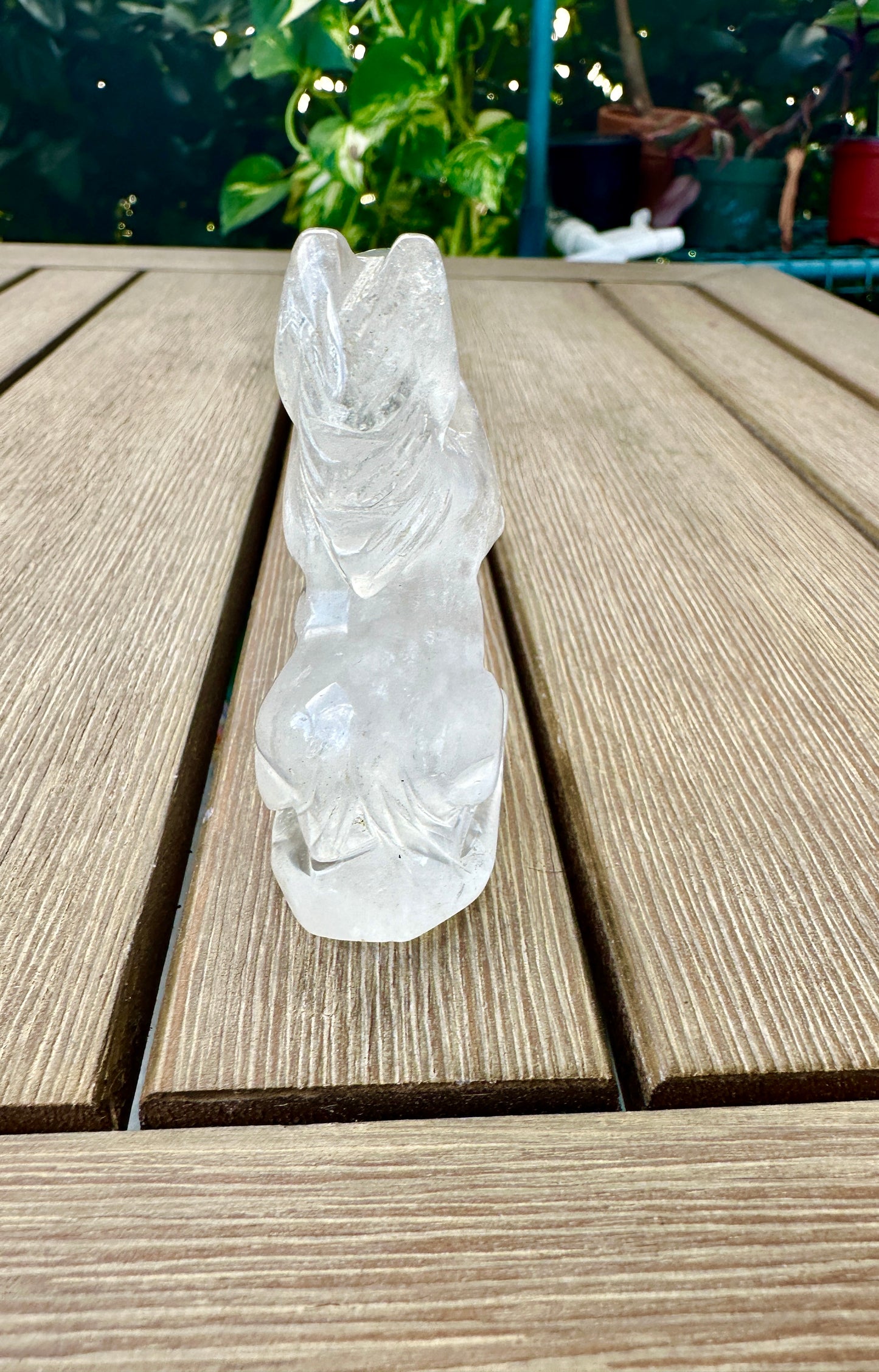 Clear Quartz Horse Carving, Crystal Horse Figurine, Healing Quartz Animal Sculpture, Unique Gemstone Decor for Horse Lovers