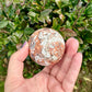 Money Agate Sphere 63mm, Polished Green Agate Crystal Ball, Wealth-Attracting Stone, Unique Gemstone Sphere for Abundance & Feng Shui Decor