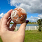 Money Agate Sphere 63mm, Polished Green Agate Crystal Ball, Wealth-Attracting Stone, Unique Gemstone Sphere for Abundance & Feng Shui Decor