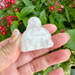 Clear Quartz Laughing Buddha Statue for Positive Energy & Happiness - Perfect Feng Shui Decor for Home and Office