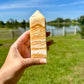 Orange Calcite Tower for Energy Boost & Creativity - Enhance Your Space with Vibrant Healing Crystal Decor