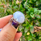 Blue Lace Agate Sterling Silver Adjustable Ring, Gemstone Statement Ring, Calming Blue Crystal Jewelry, Unique Gift for Her