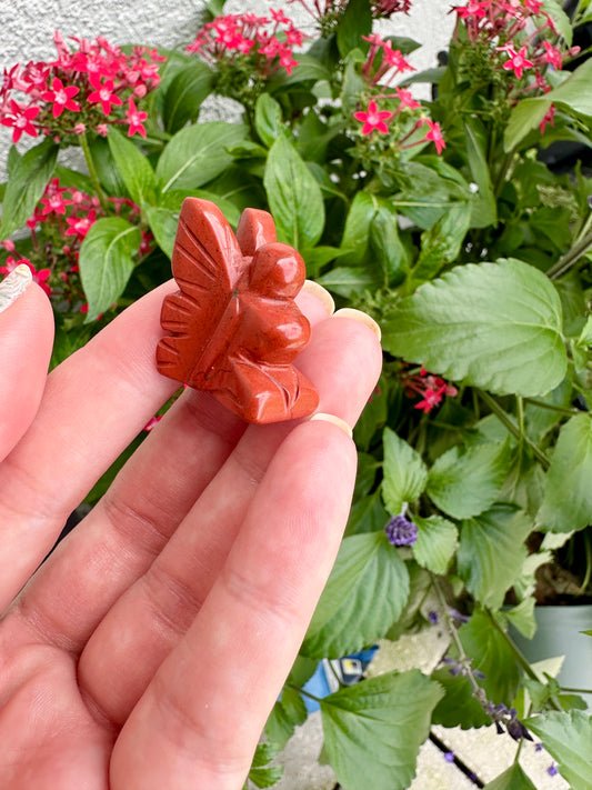 Red Jasper Fairy Carving - Unique Handcrafted Gemstone Fairy, Spiritual Decor and Healing Crystal for Home