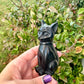 Black Obsidian Cat Carving, Healing Crystal Cat Figurine, Protective Obsidian Animal Statue, Unique Gift for Cat Lovers and Crystal Collectors