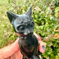 Black Obsidian Cat Carving, Healing Crystal Cat Figurine, Protective Obsidian Animal Statue, Unique Gift for Cat Lovers and Crystal Collectors