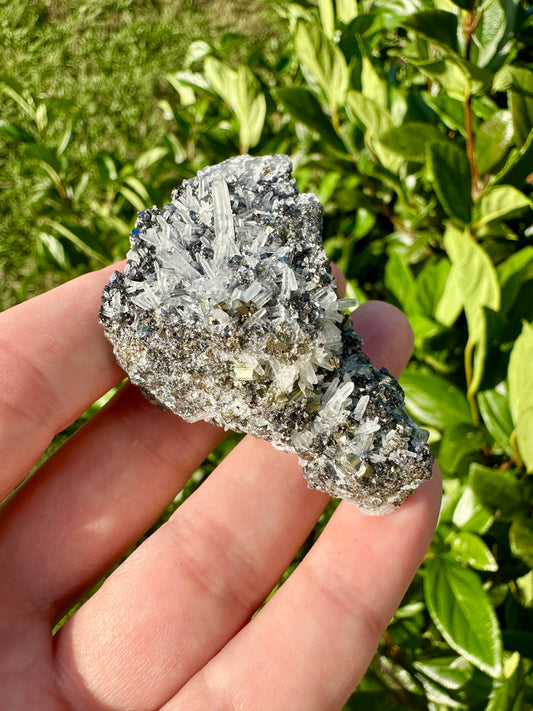 Bulgarian Galena with Chalcopyrite and Quartz Specimen - Stunning Mineral Display for Collectors, Adds a Unique Geologic Touch to Decor
