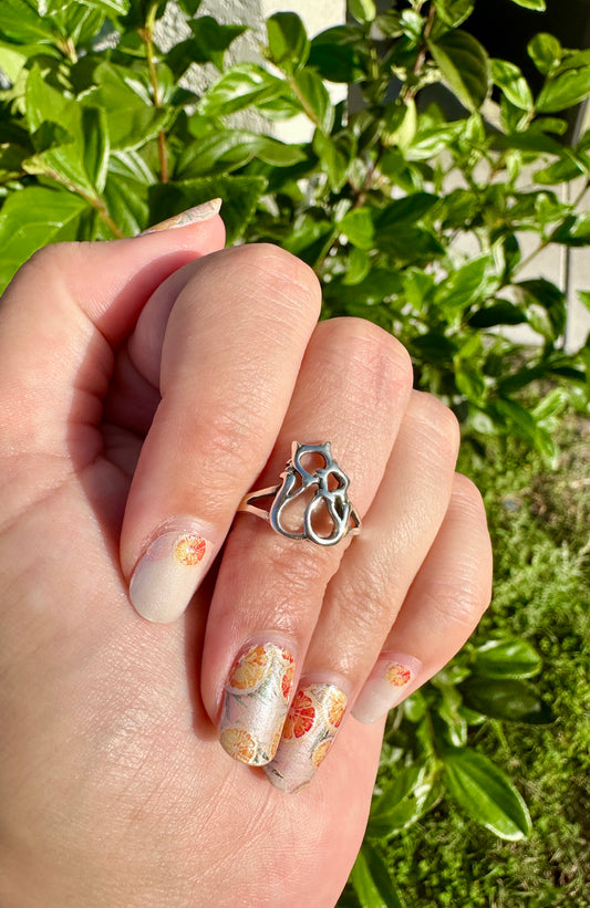 Sterling Silver Cat Ring Size 6.5 - Elegant Feline Design, Perfect for Cat Lovers, Durable and Stylish, Great for Everyday Wear