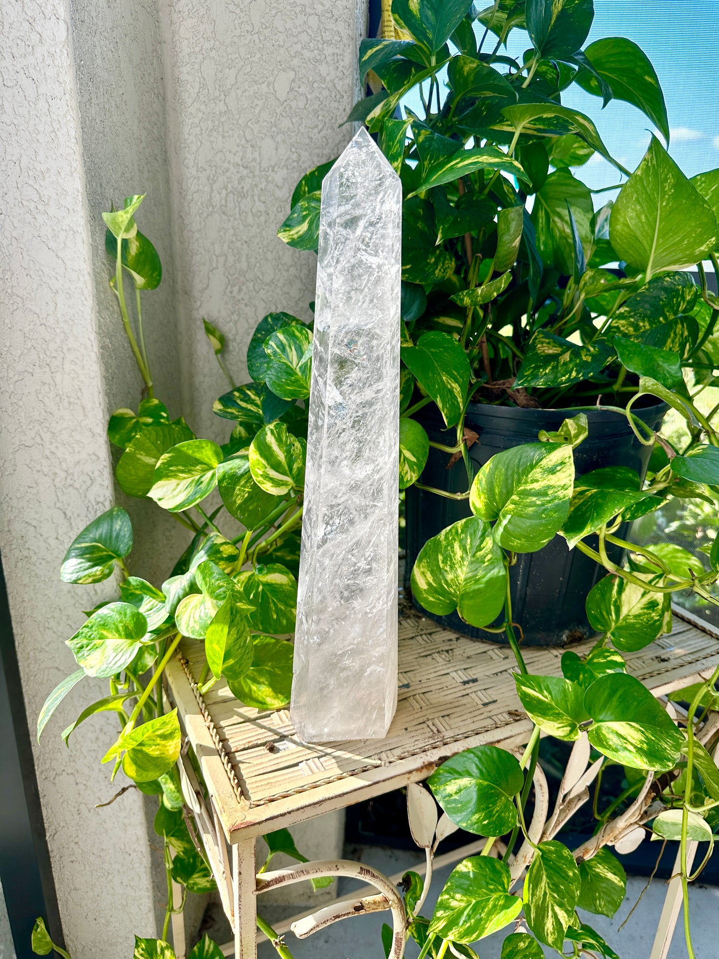 Radiant Clear Quartz Crystal Tower - Large Points for Home Decor and Healing