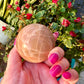 Peach moonstone sphere, 62mm, fertility, balancing, femininy