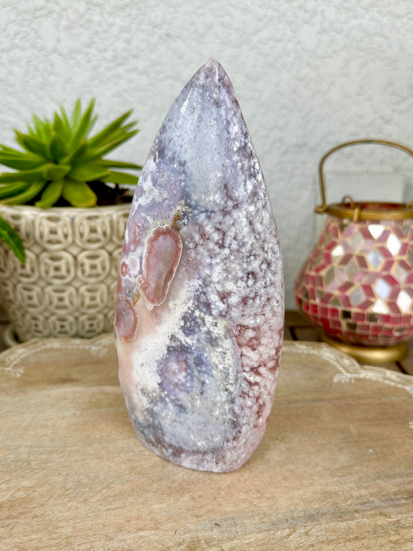 Pink Amethyst with Pyrite Inclusions - Freeform