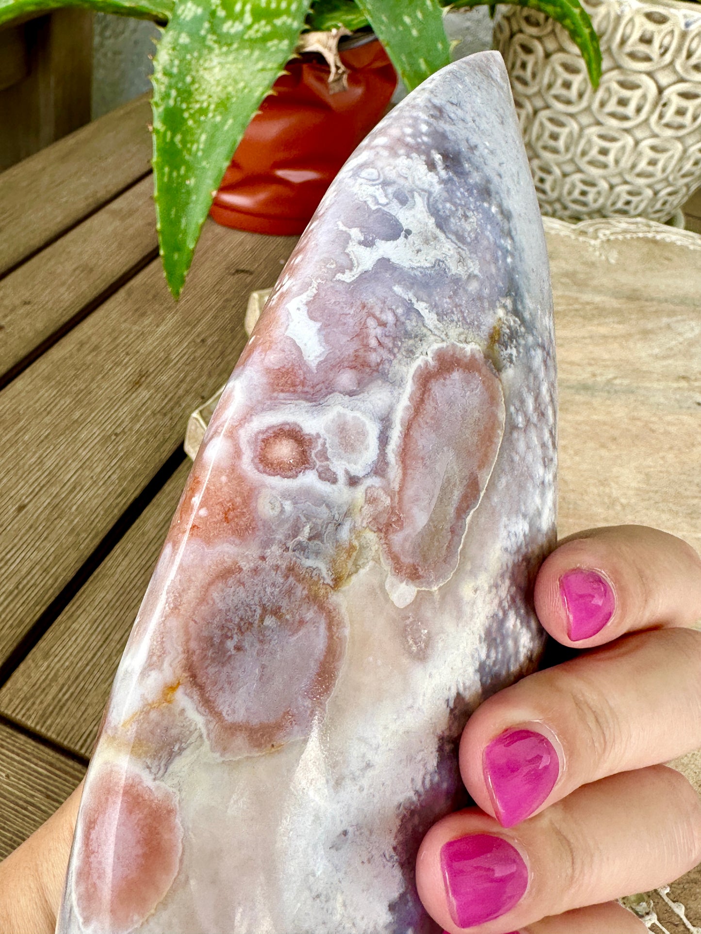 Pink Amethyst with Pyrite Inclusions - Freeform