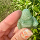 Green Aventurine Buddha Carving: Serene Hand-Carved Buddha Figurine, Ideal for Enhancing Peace, Prosperity, and Feng Shui in Any Space