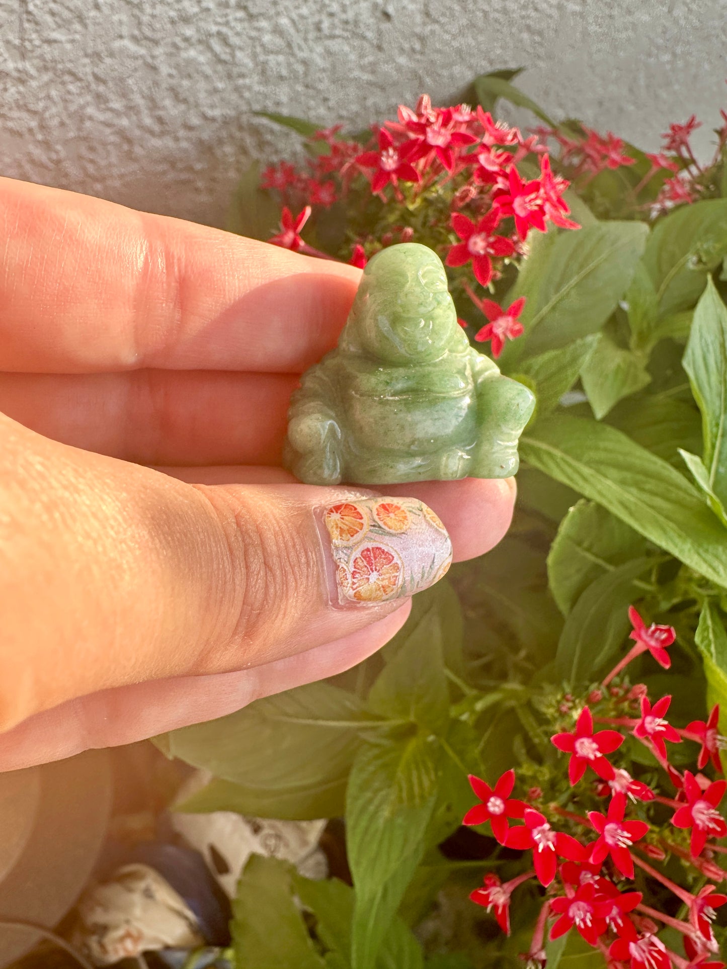 Green Aventurine Buddha Carving: Serene Hand-Carved Buddha Figurine, Ideal for Enhancing Peace, Prosperity, and Feng Shui in Any Space