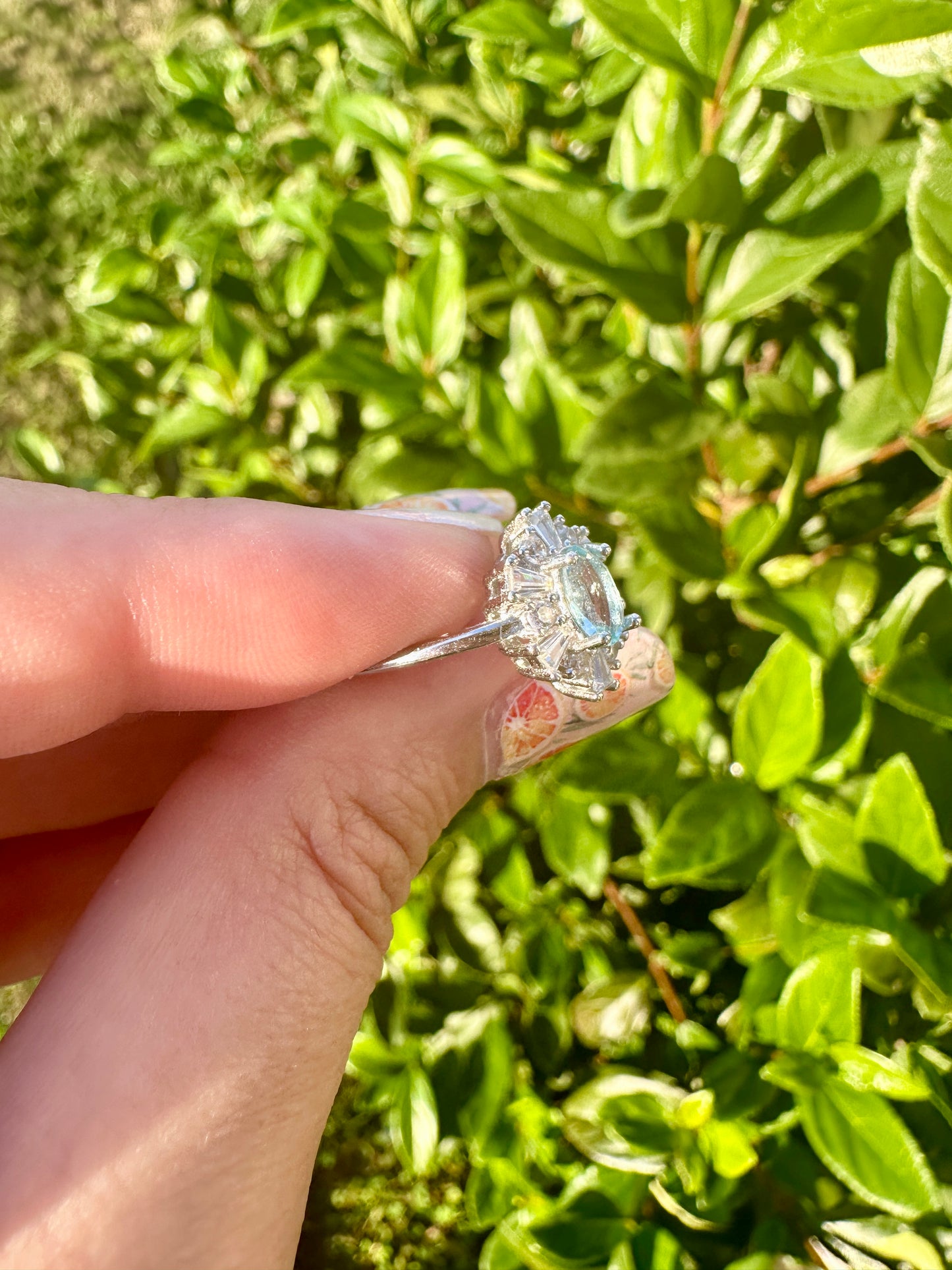 Aquamarine Adjustable Sterling Silver Ring, Elegant Blue Gemstone Ring, Perfect Gift for Her, March Birthstone Jewelry, Unique Handmade Ring