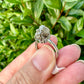 Pyrite Adjustable Ring in Silver Plated Brass - Natural Stone Jewelry with Clear Tarnish Resistant Coating, Elegant Artisan Crafted Accessory