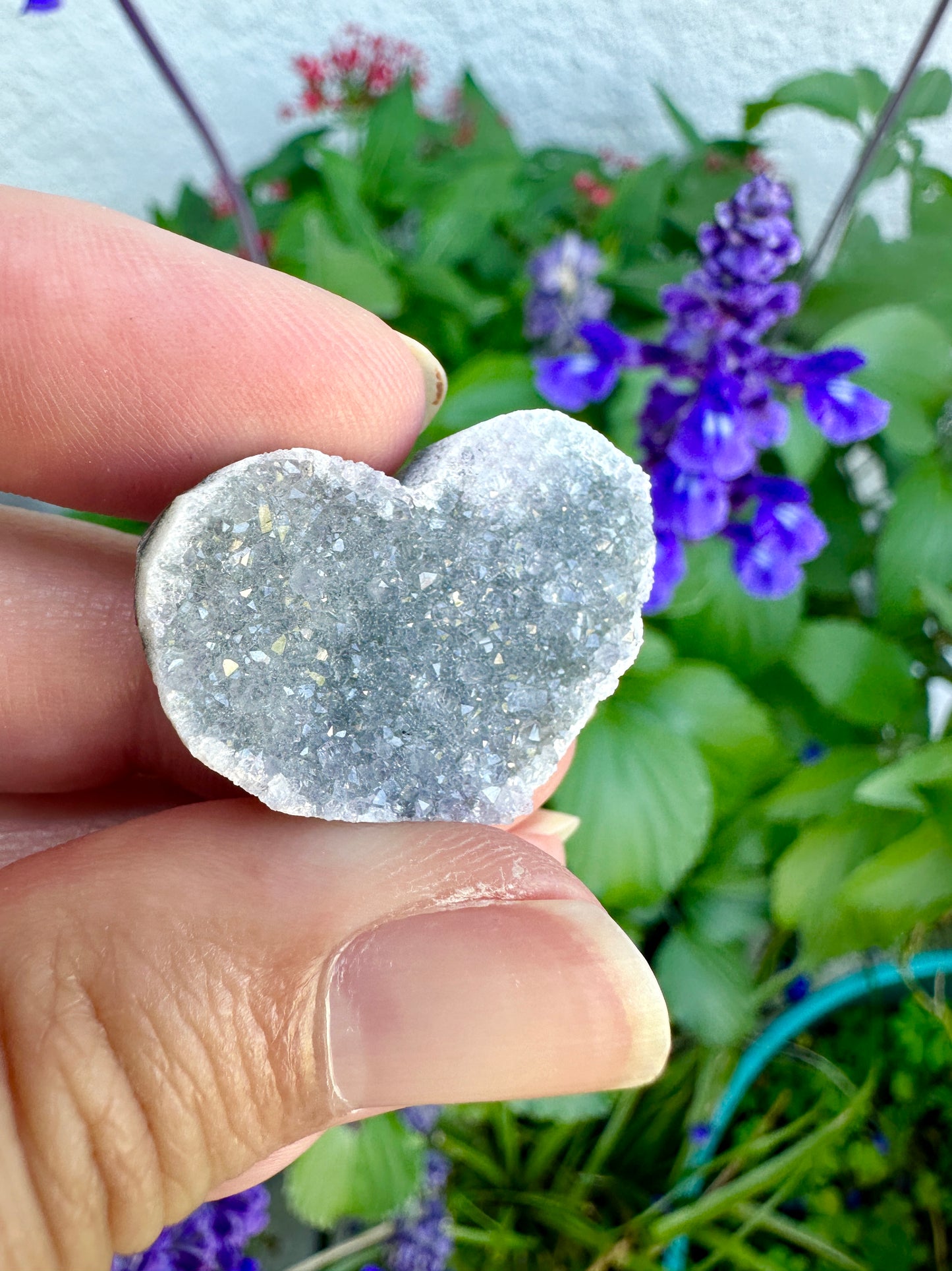 Uruguayan Amethyst Druzy Heart - Stunning Natural Gemstone, Perfect for Collectors and Home Decor, Radiant Purple Crystal Display