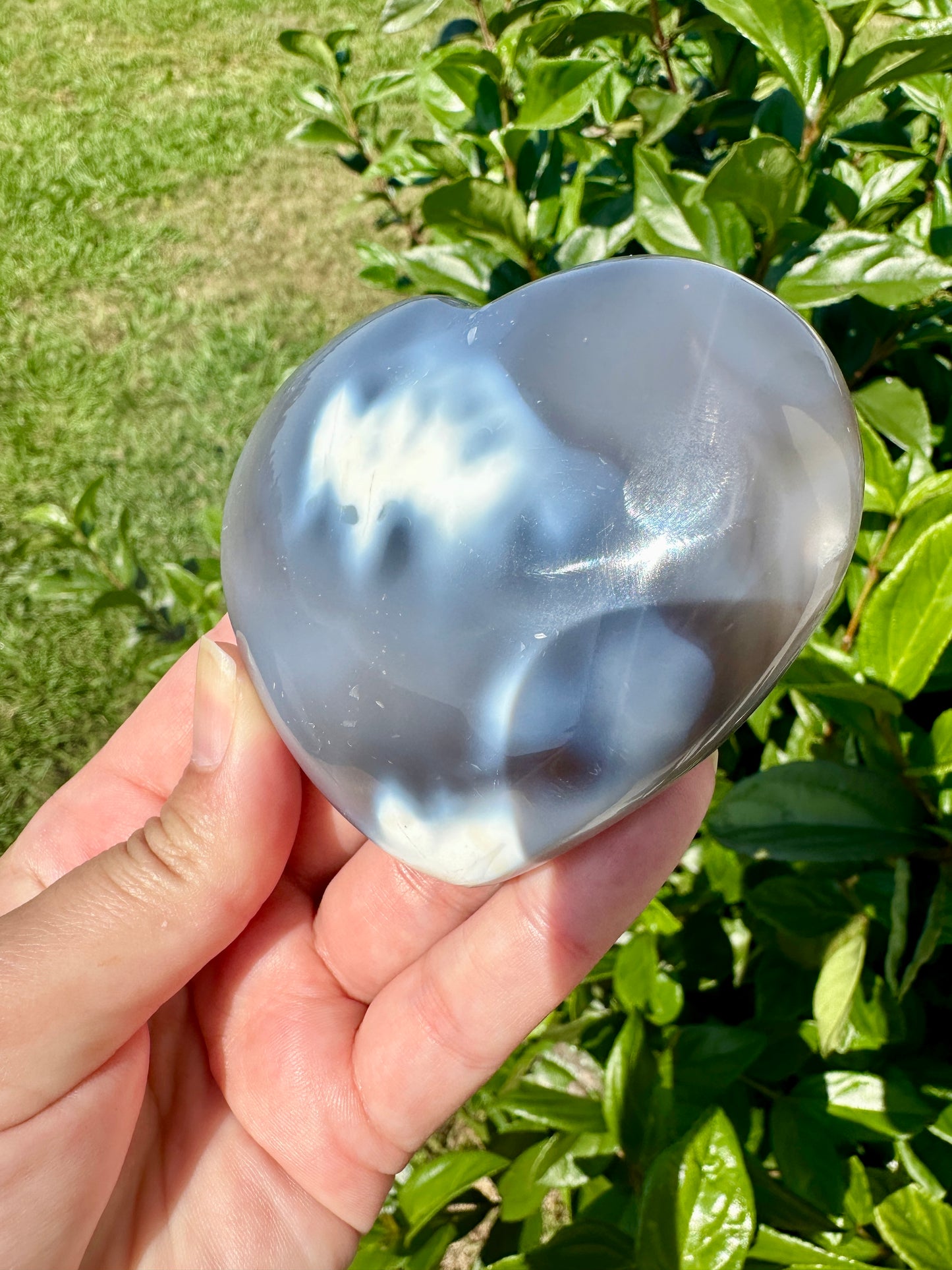 Orca Agate Heart - Dive into Emotional Healing and Oceanic Serenity, Perfect for Love and Calmness, Ideal for Meditation and Romantic Decor