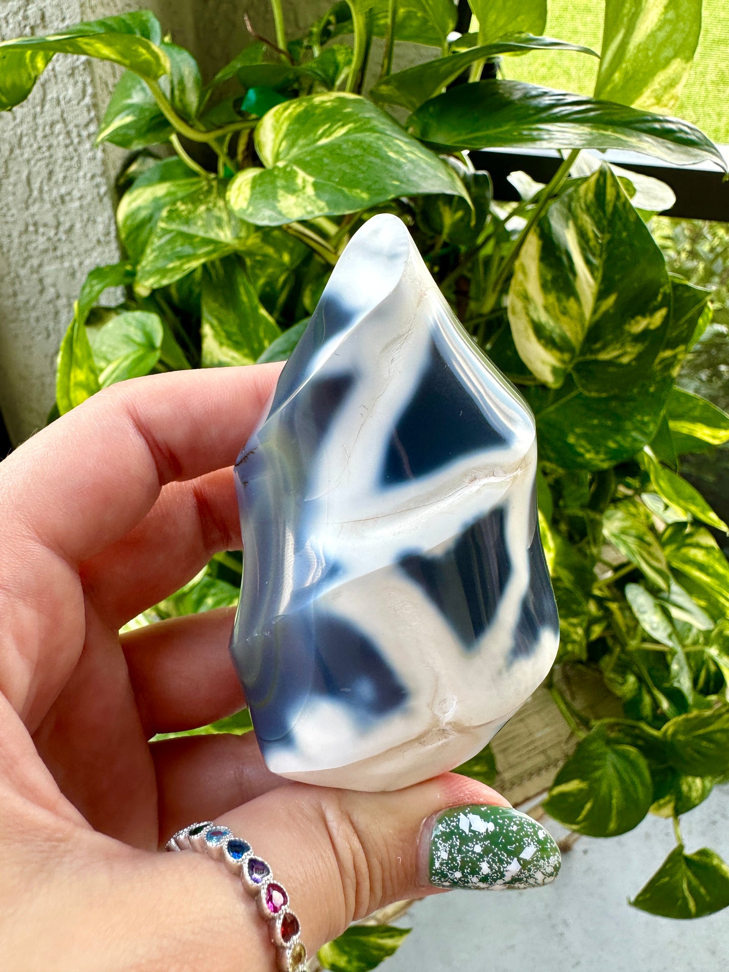 Orca Agate Flame - A Beacon of Healing and Inner Peace