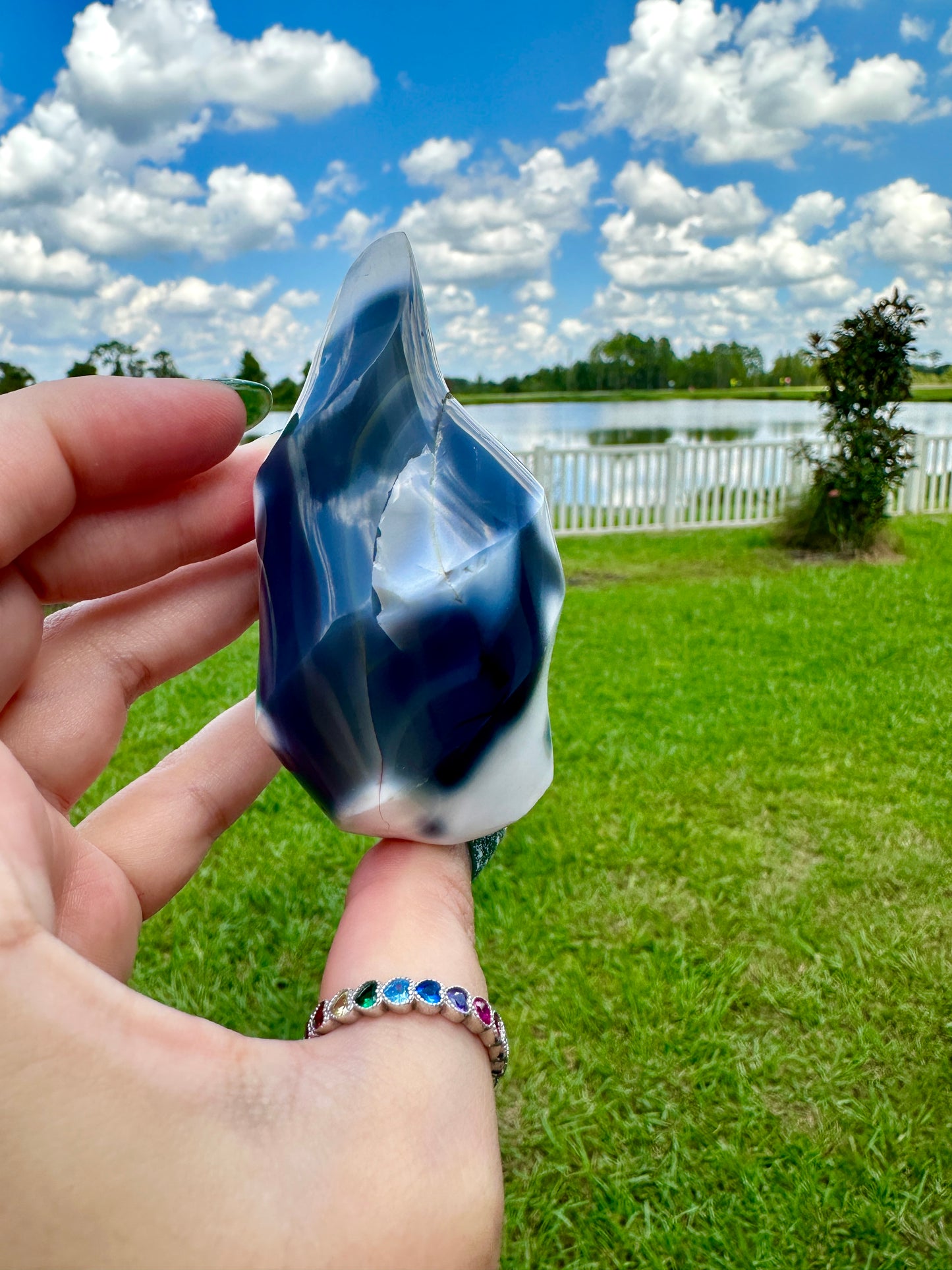 Orca Agate Flame - A Beacon of Healing and Inner Peace