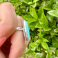 Turquoise Sterling Silver Ring Size 8.25 - Vibrant Blue Gemstone, Elegant Handcrafted Jewelry, Perfect for Daily Wear or Special Occasions