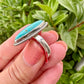 Turquoise Sterling Silver Ring Size 8.25 - Vibrant Blue Gemstone, Elegant Handcrafted Jewelry, Perfect for Daily Wear or Special Occasions